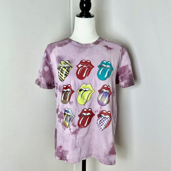 the Rolling Stones Tops - ✨Upcycled | Rolling Stones Graphic T Shirt | Large | Purple